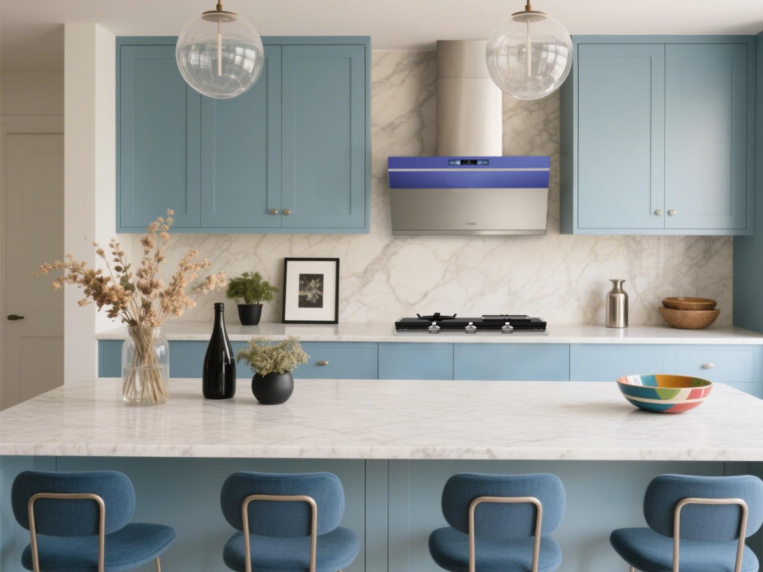 30" Range Hood - Blue